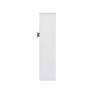 English Elm 35'' Modern Wall-Mounted Medicine Cabinet with Mirror, Ample Storage, Adjustable Shelves & Towel Bar White WF317173AAK