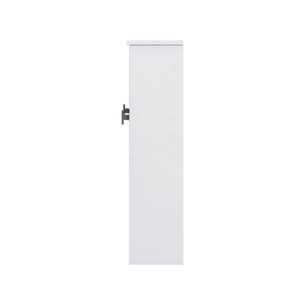 English Elm 35'' Modern Wall-Mounted Medicine Cabinet with Mirror, Ample Storage, Adjustable Shelves & Towel Bar White WF317173AAK