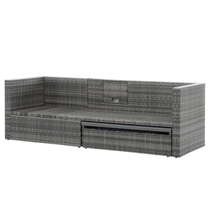 English Elm Patio 5-Piece Outdoor Wicker Furniture Set With Lift-Top Coffee Table & Comfortable Lounger Sofa W1703S00015-GIGA