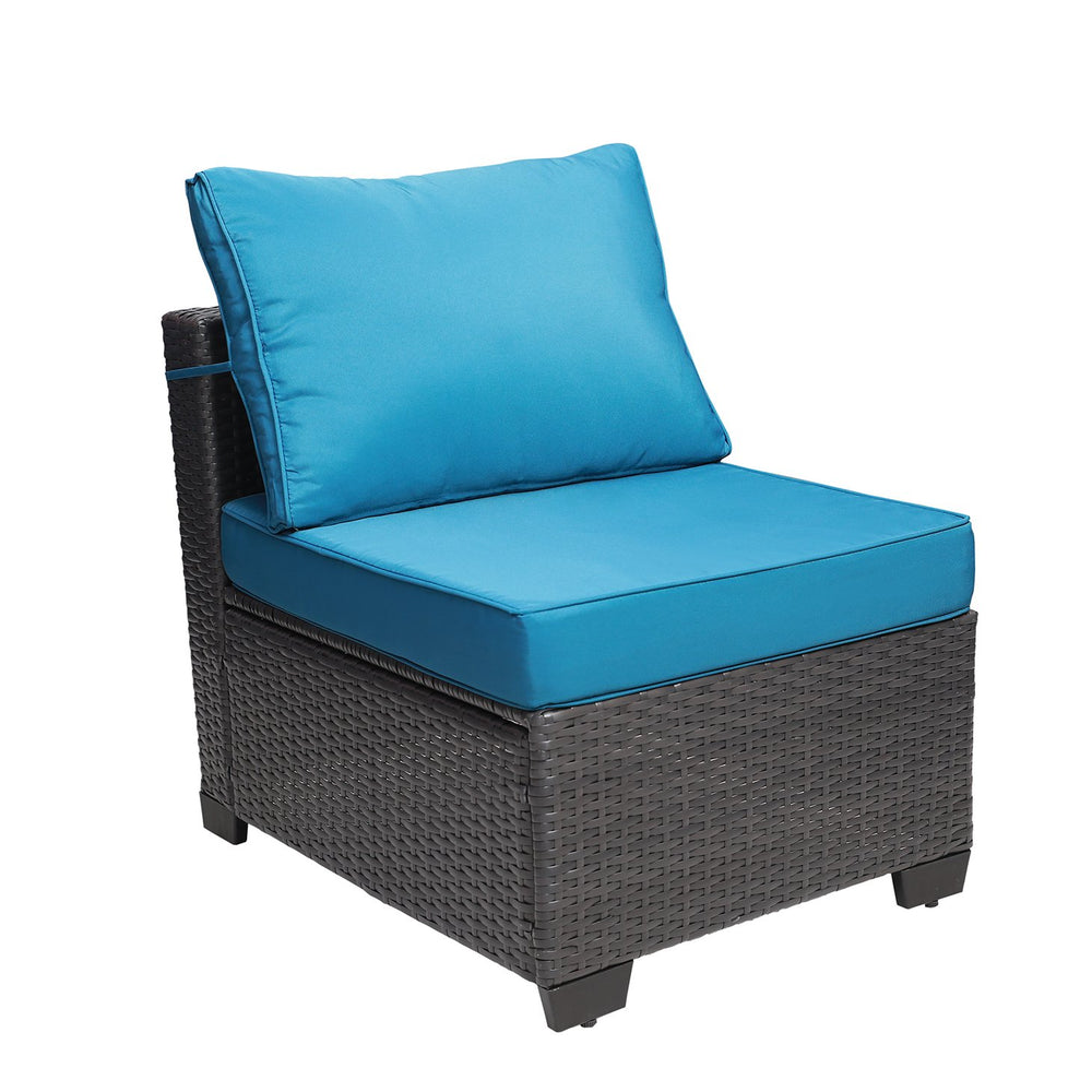 English Elm Outdoor 7-Piece Pe Rattan Patio Furniture Set With Cushions - Stylish, Durable & Weather-Resistant! W213S00042