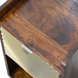 English Elm Mini Manila Gold 1 Drawer Bedside