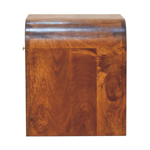 English Elm Darcy Chestnut Bedside Solid Wood Nightstand 21.65x17.72x19.69" – Timeless Chestnut Finish, Stylish Storage B182P166584