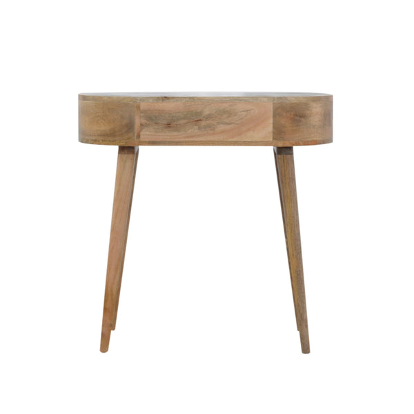 English Elm Albion Console with 1 Drawer and Nordic Legs — Solid Wood Light Brown Accent Table, Timeless Design Oak B182P166504
