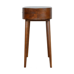 English Elm Albion Console with 1 Drawer and Nordic Legs — Solid Wood Light Brown Accent Table, Timeless Design Chestnut B182P166516