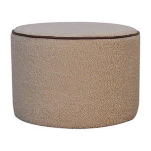 English Elm Serenity Round Upholstered Ottoman Low Profile Footrest for Living Room Accent Seating B182P166618