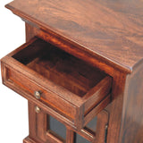 English Elm Cherry Bedside With Glazed Door