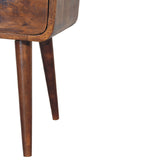 English Elm Mini Chestnut Curve Open Bedside