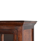 English Elm Tall Cherry Glazed Cabinet