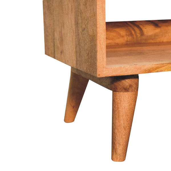 English Elm Oak-Ish Bench With Tan Leather Cushion - Stylish Entryway Seating For Modern & Rustic Spaces B182P166666