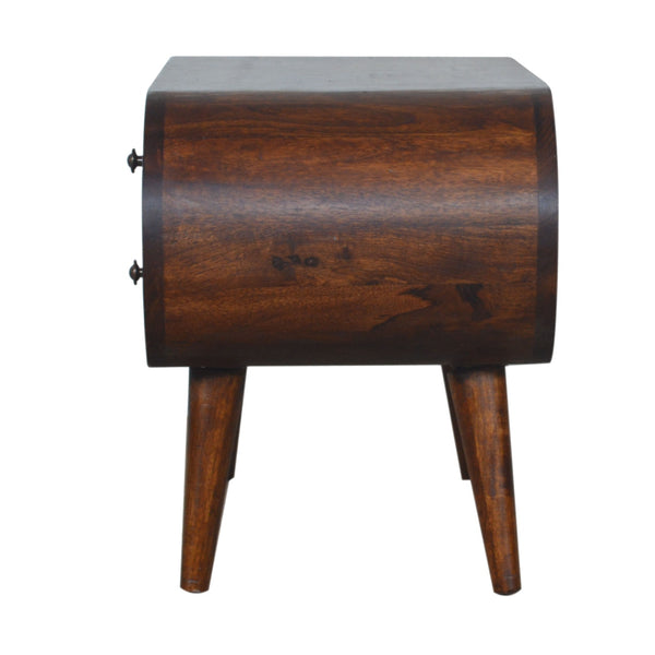 English Elm Chestnut Circular Media Unit - Timeless Solid Wood Design For Modern Living Spaces & Tvs Up To Medium Size B182P166513