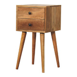 English Elm Mini 2 Drawer Oak-Ish Bedside