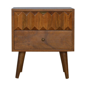 English Elm Chestnut Prism Bedside