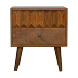 Timeless Elegance Chestnut Prism Bedside - Stylish and Functional Furniture Essential, 17.32 x 13.78 x 19.69