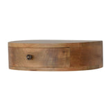 English Elm Wall Mounted Rounded Bedside