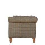 English Elm Multi Tweed 2 Seat Chesterfield