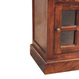 English Elm Cherry Bedside With Glazed Door