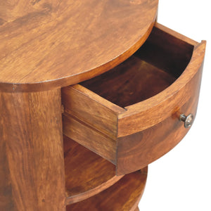 English Elm Cortez Chestnut Nightstand Solid Wood Chestnut Finish — Timeless, Compact 19.7" Square Accent Table B182P166598