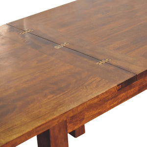 English Elm Chestnut Butterfly Dining Table - Solid Wood, Cozy Contemporary Design For Small Spaces & Gatherings B182P166581