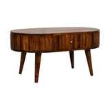 English Elm Stripe Chestnut Coffee Table