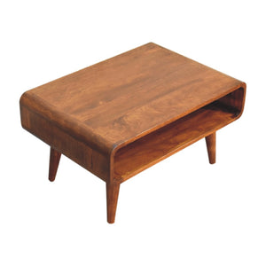 English Elm Solid Wood Chestnut Media Unit - Elegant Mango Wood Design With Open Storage For Modern Spaces B182P280793-GIGA