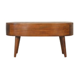 English Elm Chestnut Wave Coffee Table