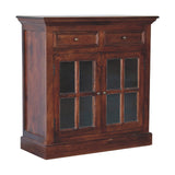 English Elm Cherry Glazed Cabinet