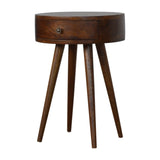 English Elm Nordic Chestnut Circular Bedside