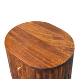 English Elm Stripe Chestnut Bedside