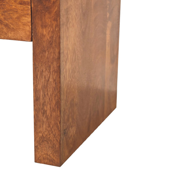 English Elm Darcy Chestnut Bedside Solid Wood Nightstand 21.65x17.72x19.69" – Timeless Chestnut Finish, Stylish Storage B182P166584