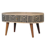 English Elm Edessa Bone Inlay Coffee Table