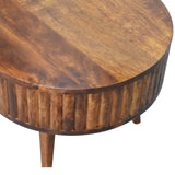 English Elm Stripe Chestnut Coffee Table