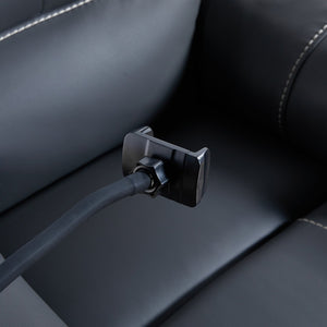 English Elm Liyasi Zero Gravity Power Recliner Eco Leather Massage Lumbar Heat Usb Charging W820S00039