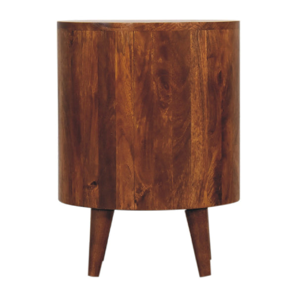 English Elm Cortez Chestnut Nightstand Solid Wood Chestnut Finish — Timeless, Compact 19.7" Square Accent Table B182P166598