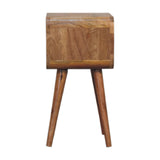 English Elm Mini Curved Open Bedside