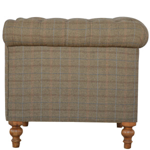 English Elm Multi Tweed 2 Seat Chesterfield