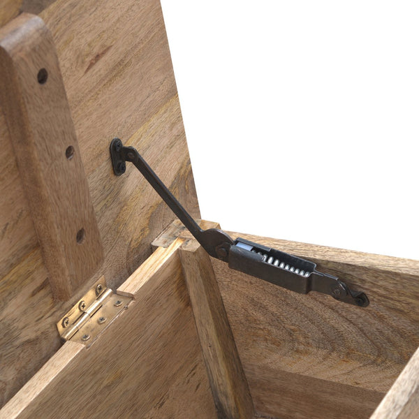 English Elm Solid Wood Lid Up Storage Bench Oak – Timeless, Solid Wood Seating with Hidden Storage, 41.3"L x19.7"H B182P166480