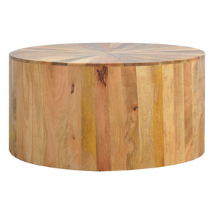 English Elm Round Wooden Coffee Table