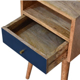 English Elm Mini Navy Blue Hand Painted Bedside