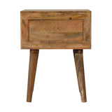 English Elm Bone Inlay Scandi Bedside