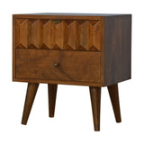 English Elm Chestnut Prism Bedside