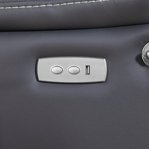 English Elm Liyasi Zero Gravity Power Recliner Eco Leather Massage Lumbar Heat Usb Charging W820S00039