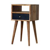 English Elm Mini Navy Blue Hand Painted Bedside