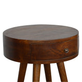 English Elm Nordic Chestnut Circular Bedside