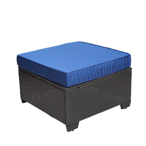 English Elm Outdoor 7-Piece Pe Rattan Patio Furniture Set With Cushions & Coffee Table – Stylish, Durable Design! W213S00041