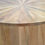 English Elm Round Wooden Coffee Table