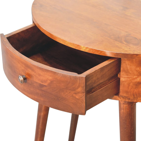 English Elm Odyssey Chestnut Solid Wood Console Table — Timeless Elegance, Clean Lines, Versatile Stylish Accent (31.5x19.7x13.8) B182P166642