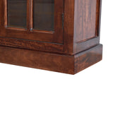 English Elm Tall Cherry Glazed Cabinet