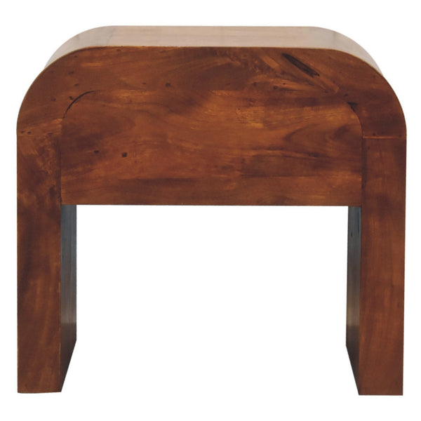 English Elm Darcy Chestnut Bedside Solid Wood Nightstand 21.65x17.72x19.69" – Timeless Chestnut Finish, Stylish Storage B182P166584