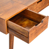 English Elm Chestnut Foldable Mirror Table