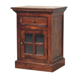 English Elm Cherry Bedside With Glazed Door